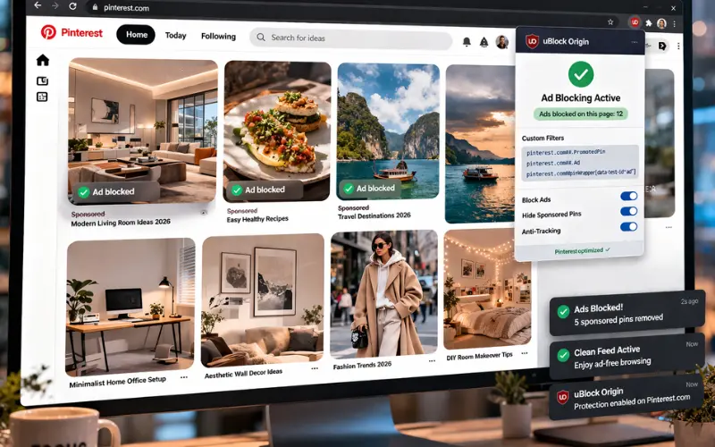 how to get rid of ads on Pinterest